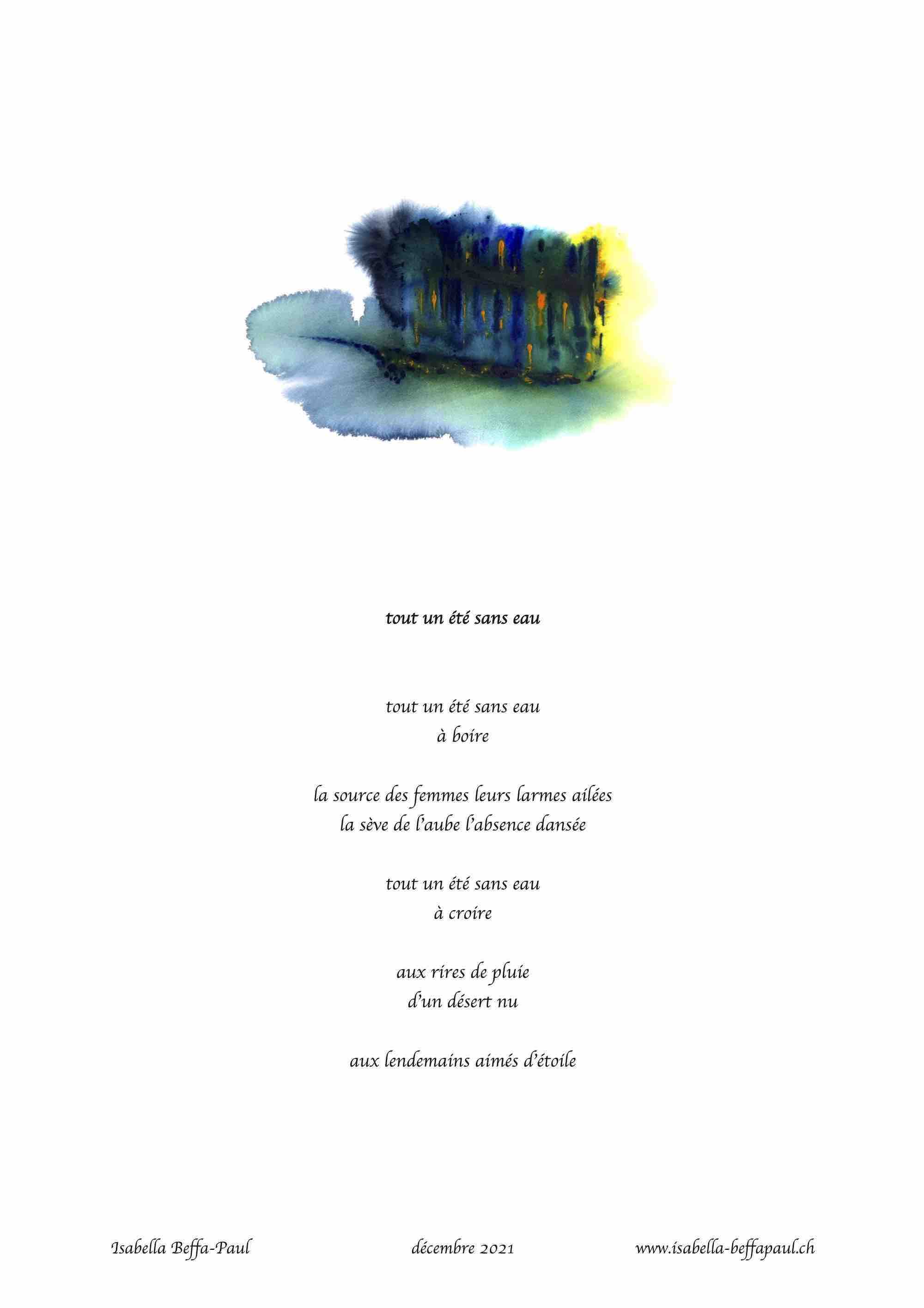 Poème écrit par Isabella